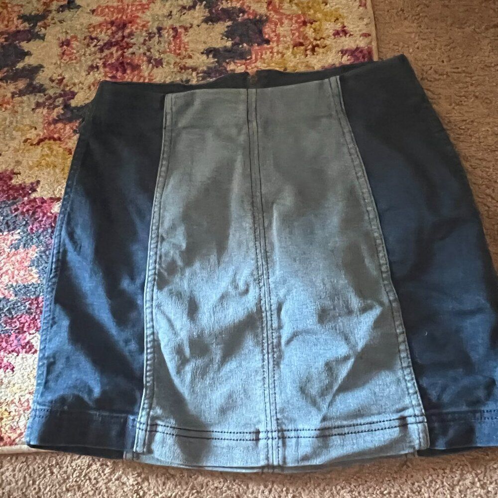 Free people blue denim skirt 6